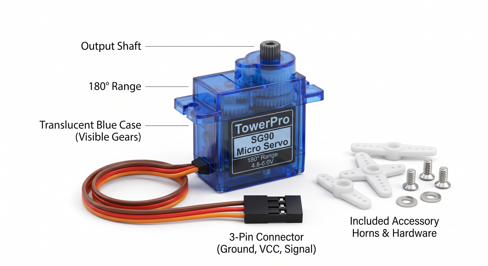 SG90 Micro Servo Motor 180 Degree