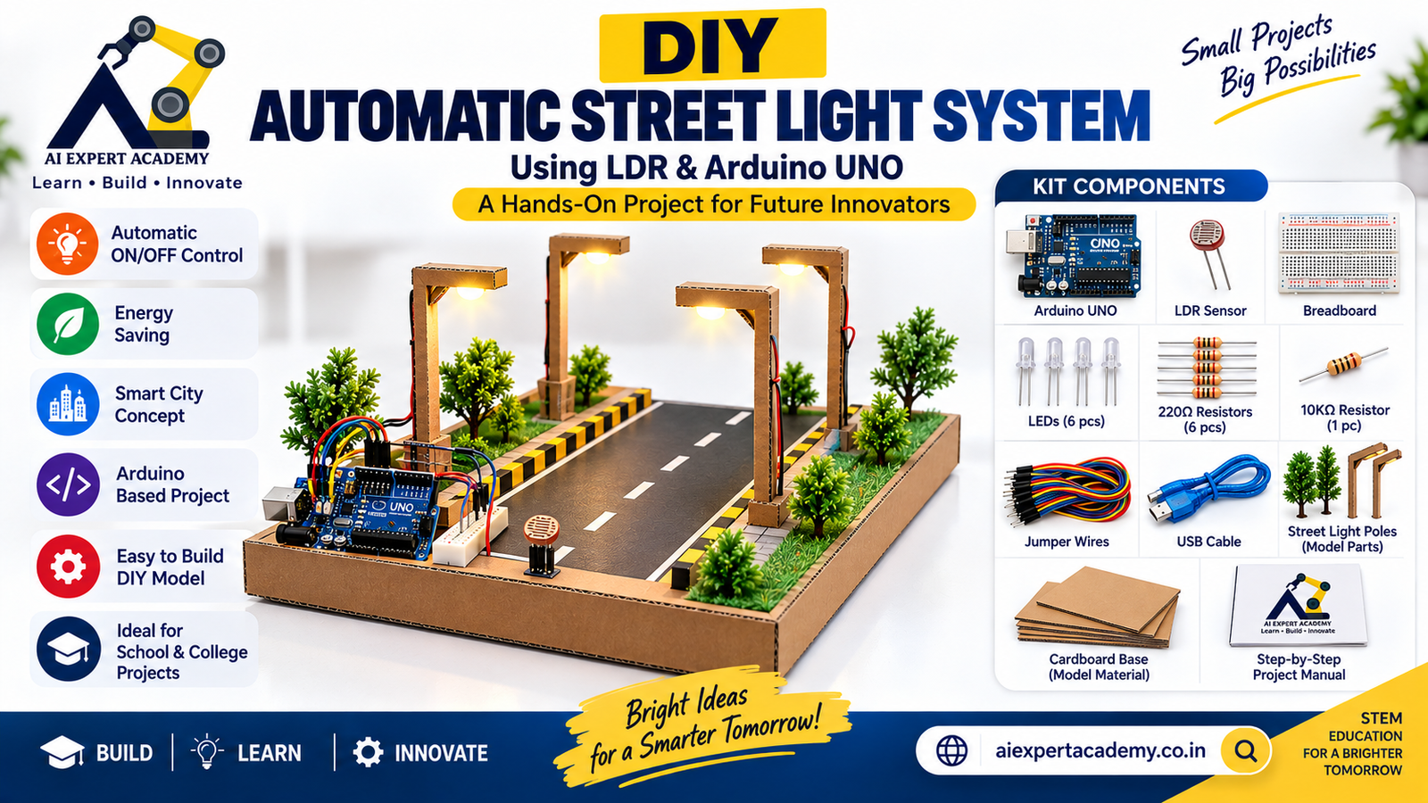 DIY Automatic Street Light System – Arduino & LDR