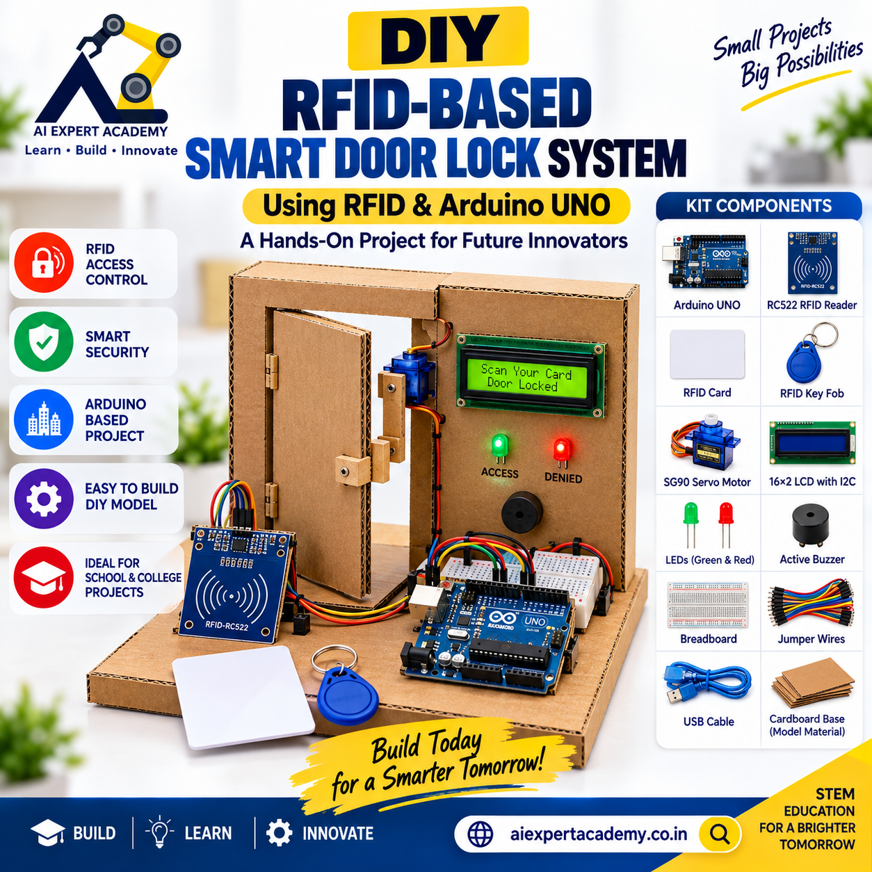 RFID-Based Smart Door Lock System DIY Kit